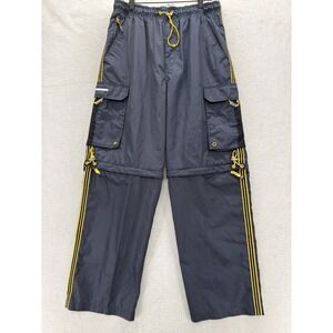 OTB Track Pants Boys Large 14-16 Blue Cargo Convertible Zip Off Baggy Y2K Skater